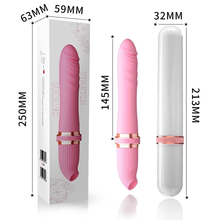 Thrusting Dildo Vibrator With Clit Sucker - xinghaoya official store