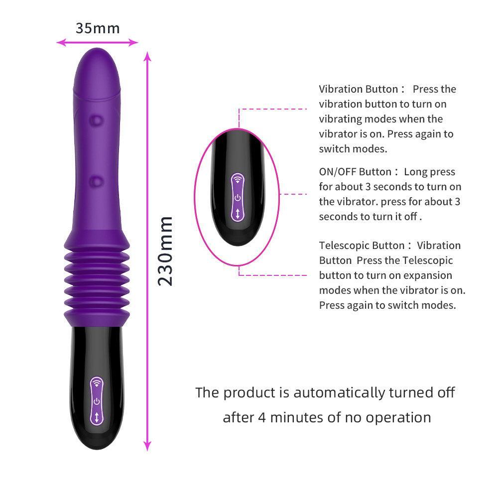 Thrusting Dildo Vibrator with Remote Control