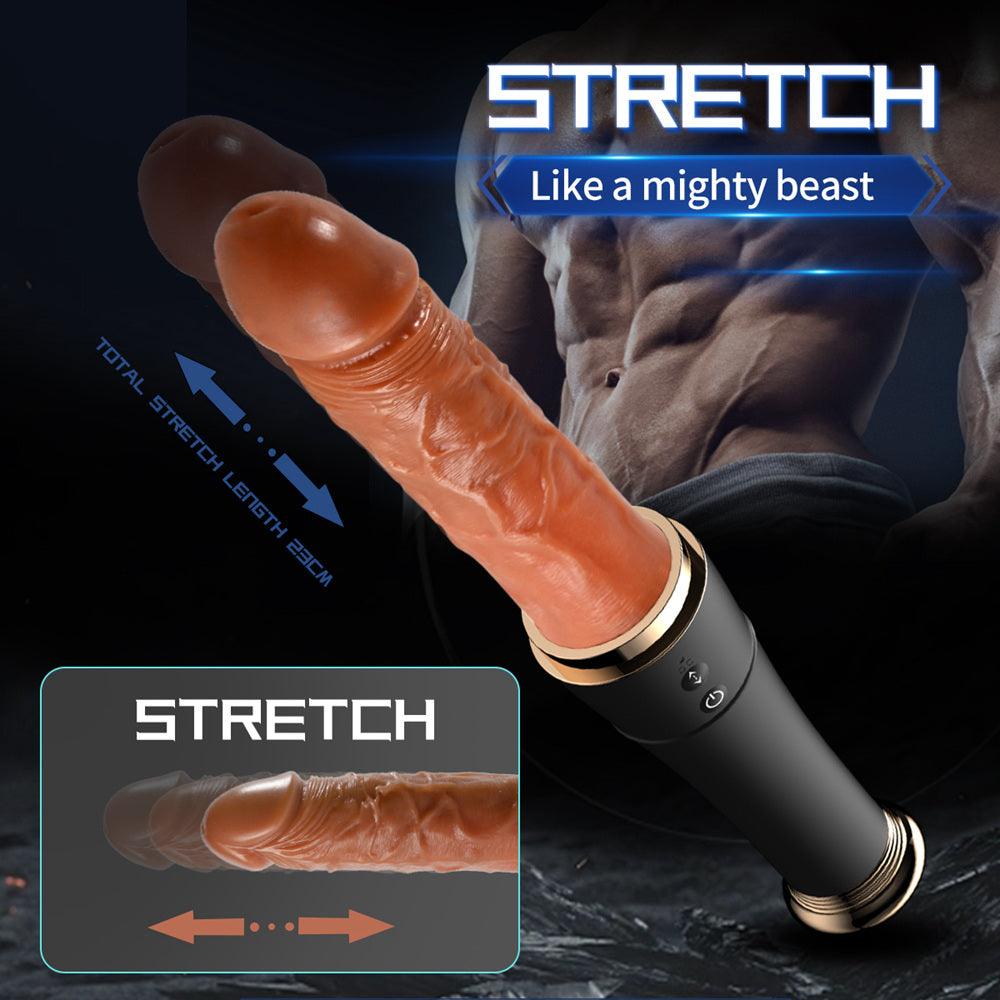 Thrusting Dildo Vibrator Sex Toys with Tongue Licking - xinghaoya official store