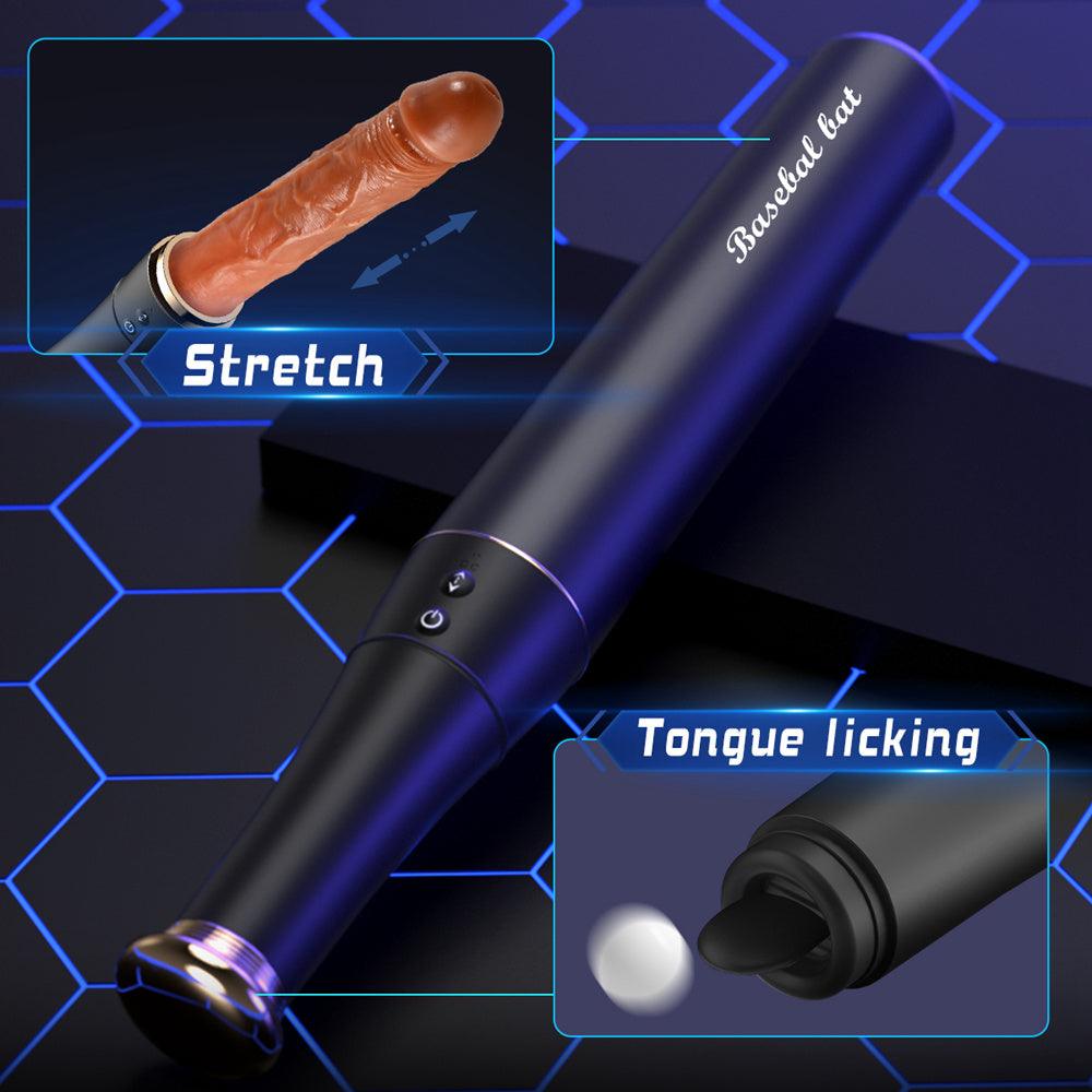 Thrusting Dildo Vibrator Sex Toys with Tongue Licking - xinghaoya official store