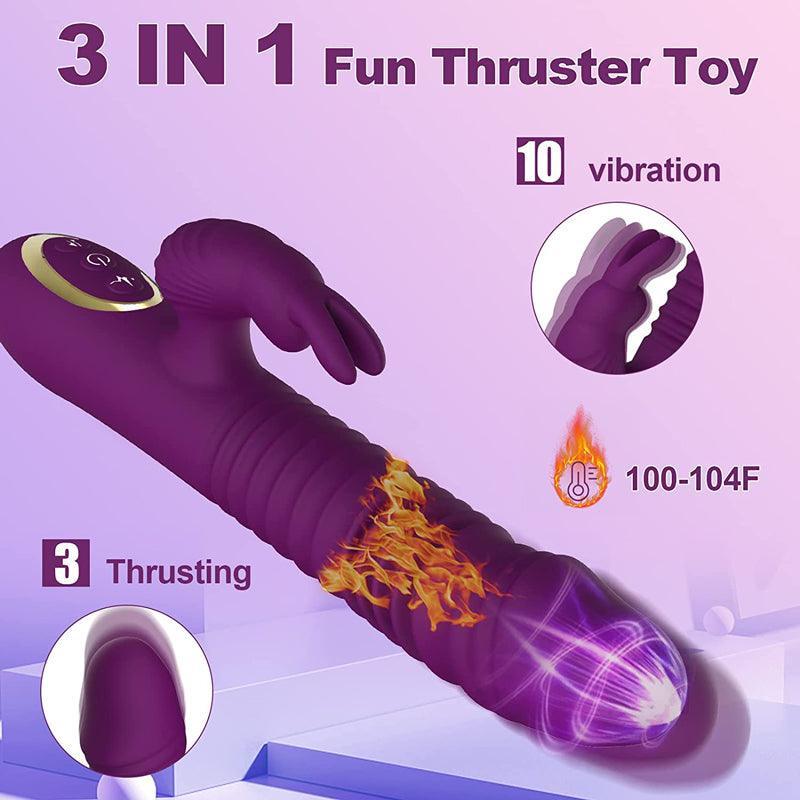 Thrusting Dildoe Rabbit Vibrator for Women - xinghaoya official store