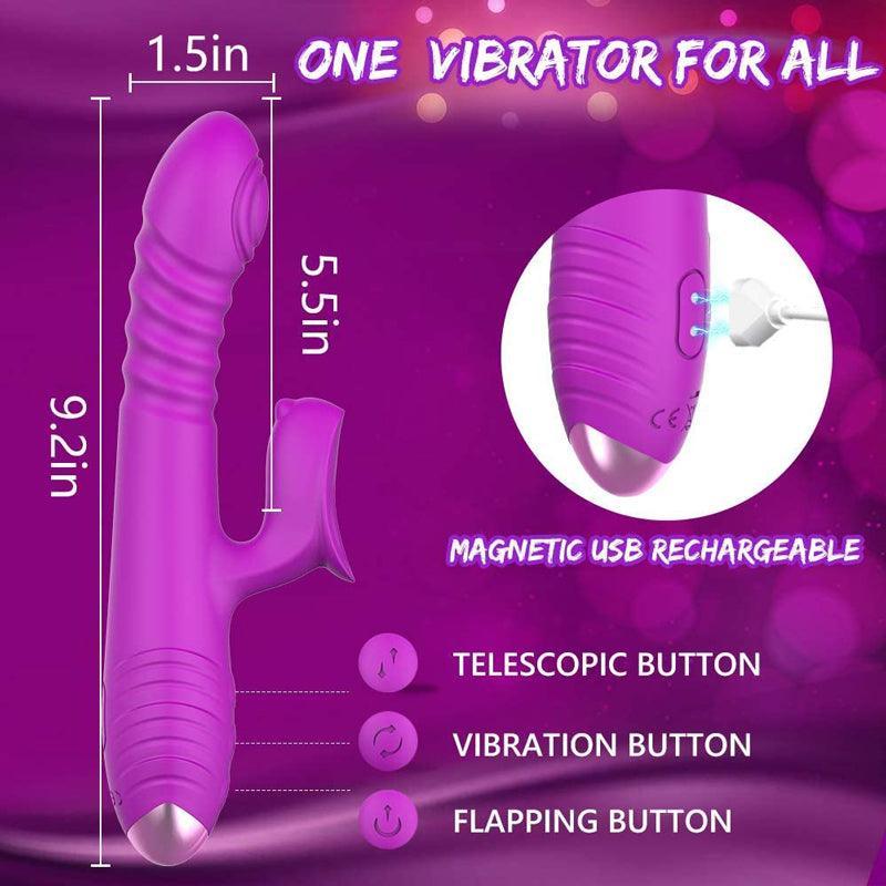 Thrusting Rabbit Vibrator Sexual Toy for Women - xinghaoya official store