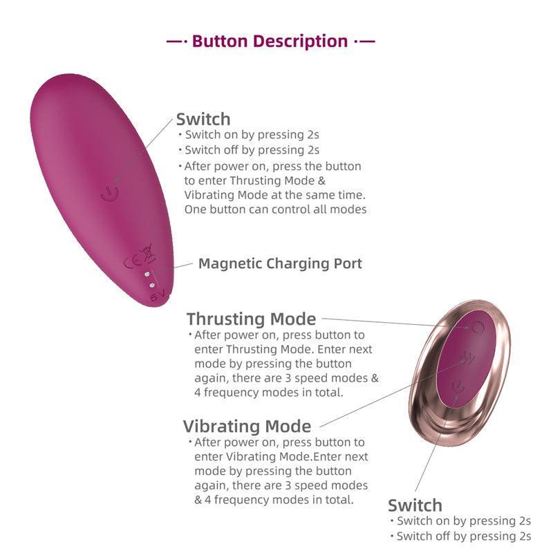 Thrusting Vibrating Butt Plug Sex Toys - xinghaoya official store