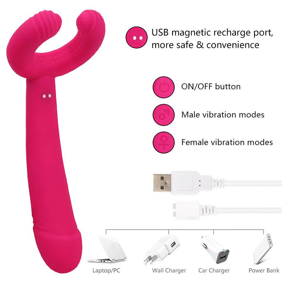 Triple Adult G-spot Vibrator Sex Toys for Women Couples - xinghaoya official store