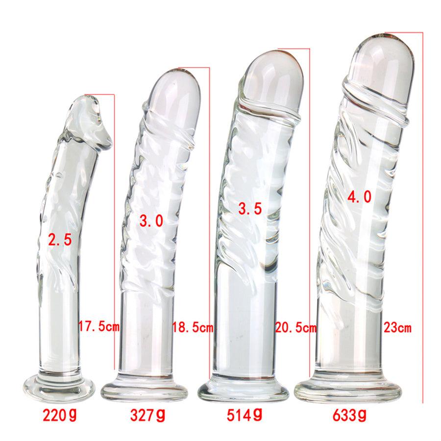 Xinghaoya Realistic Spiral Glass Dildo - xinghaoya official store