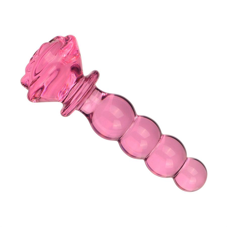 Xinghaoya Rose Flower Glass Anal Dildo - xinghaoya official store